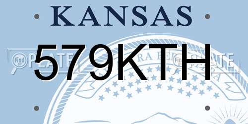 579KTH Kansas License Plate