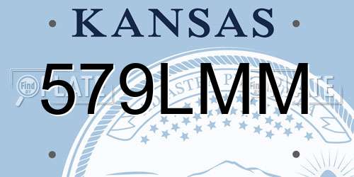 579LMM Kansas License Plate