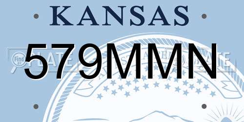 579MMN Kansas License Plate