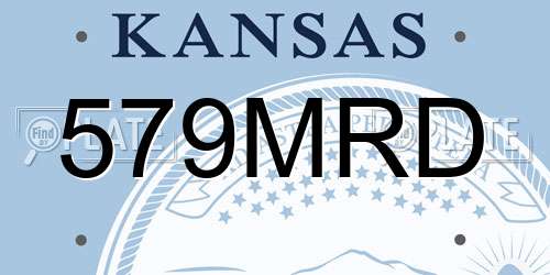 579MRD Kansas License Plate