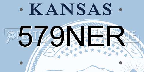 579NER Kansas License Plate