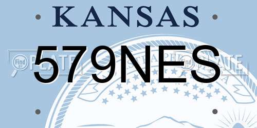 579NES Kansas License Plate