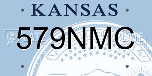 579NMC Kansas License Plate