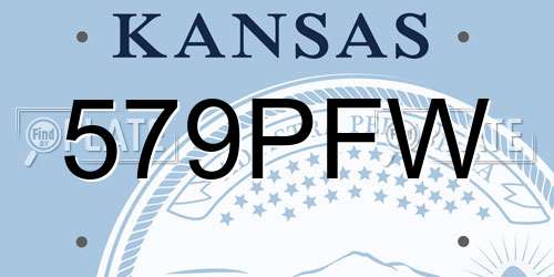 579PFW Kansas License Plate