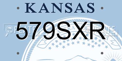 579SXR Kansas License Plate