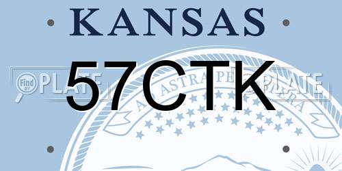 57CTK Kansas License Plate