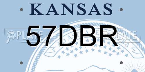 57DBR Kansas License Plate