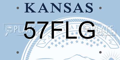 57FLG Kansas License Plate