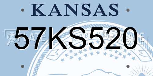 57KS520 Kansas License Plate