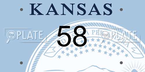 58 Kansas License Plate