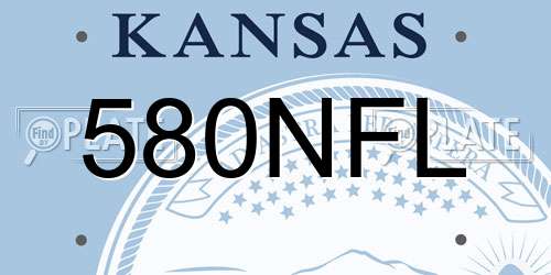 580NFL Kansas License Plate