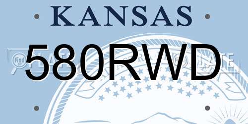 580RWD Kansas License Plate