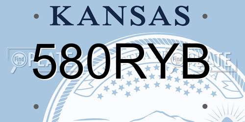 580RYB Kansas License Plate
