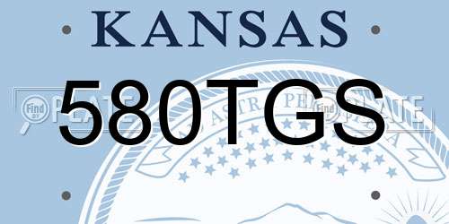 580TGS Kansas License Plate