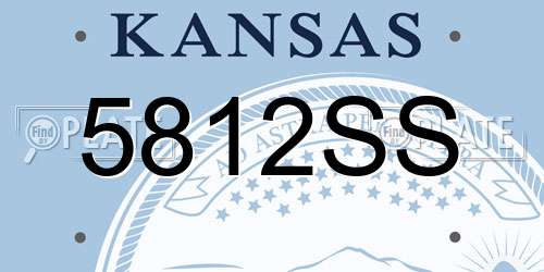 5812SS Kansas License Plate
