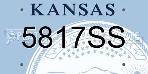 5817SS Kansas License Plate