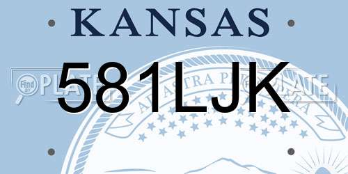 581LJK Kansas License Plate