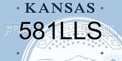 581LLS Kansas License Plate