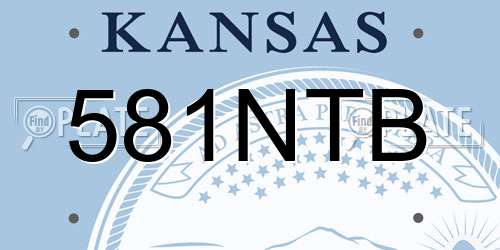 581NTB Kansas License Plate