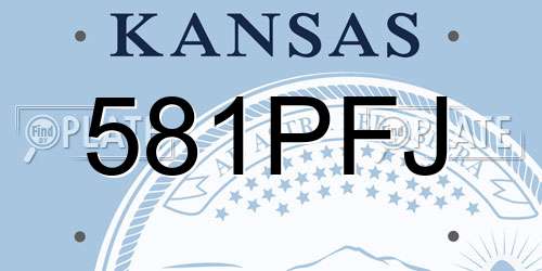 581PFJ Kansas License Plate
