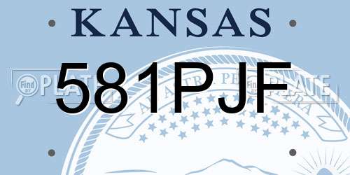 581PJF Kansas License Plate