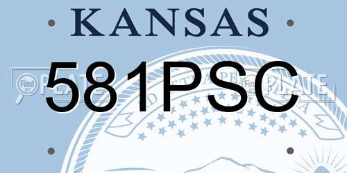 581PSC Kansas License Plate