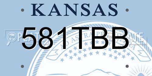 581TBB Kansas License Plate
