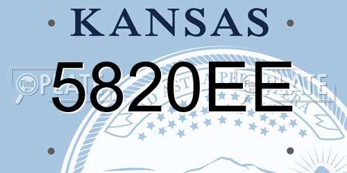 5820EE Kansas License Plate