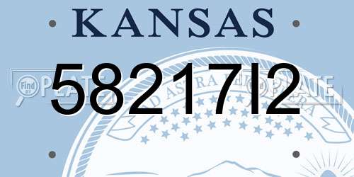 58217I2 Kansas License Plate