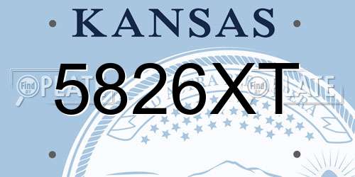 5826XT Kansas License Plate