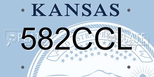 582CCL Kansas License Plate