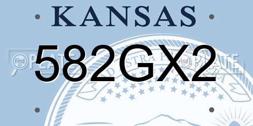 582GX2 Kansas License Plate