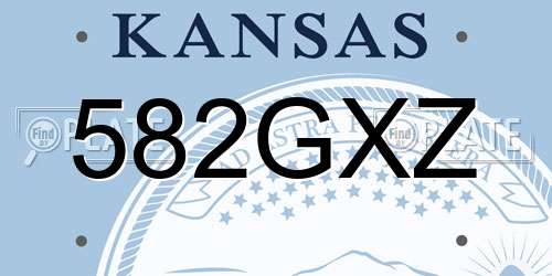 582GXZ Kansas License Plate