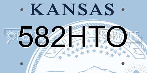 582HTO Kansas License Plate