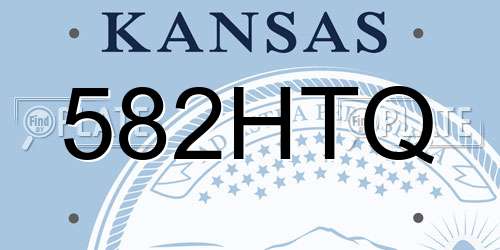 582HTQ Kansas License Plate