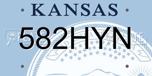 582HYN Kansas License Plate