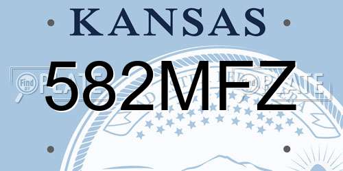 582MFZ Kansas License Plate