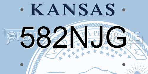582NJG Kansas License Plate