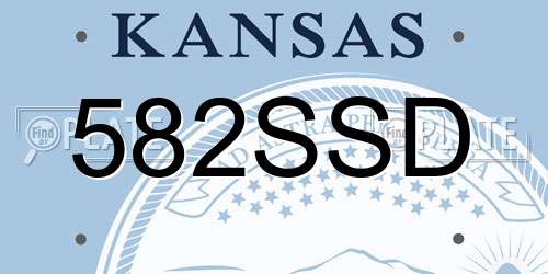 582SSD Kansas License Plate