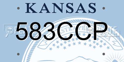 583CCP Kansas License Plate