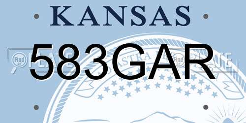 583GAR Kansas License Plate