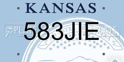583JIE Kansas License Plate