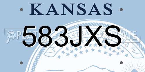 583JXS Kansas License Plate