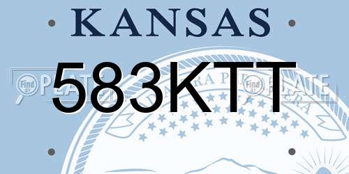 583KTT Kansas License Plate
