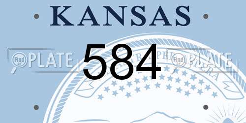 584 Kansas License Plate