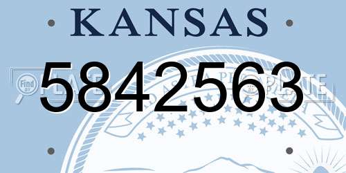 5842563 Kansas License Plate