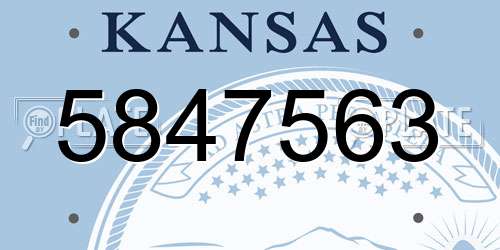5847563 Kansas License Plate
