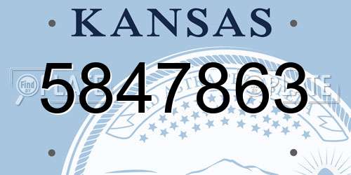 5847863 Kansas License Plate