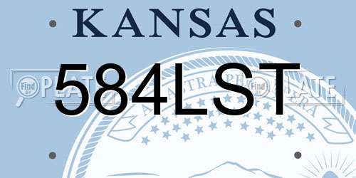 584LST Kansas License Plate