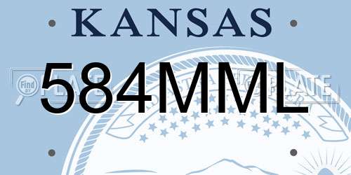 584MML Kansas License Plate